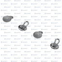 BOTÓN LINGUAL BASE REDONDA METAL 10PZ/PACK