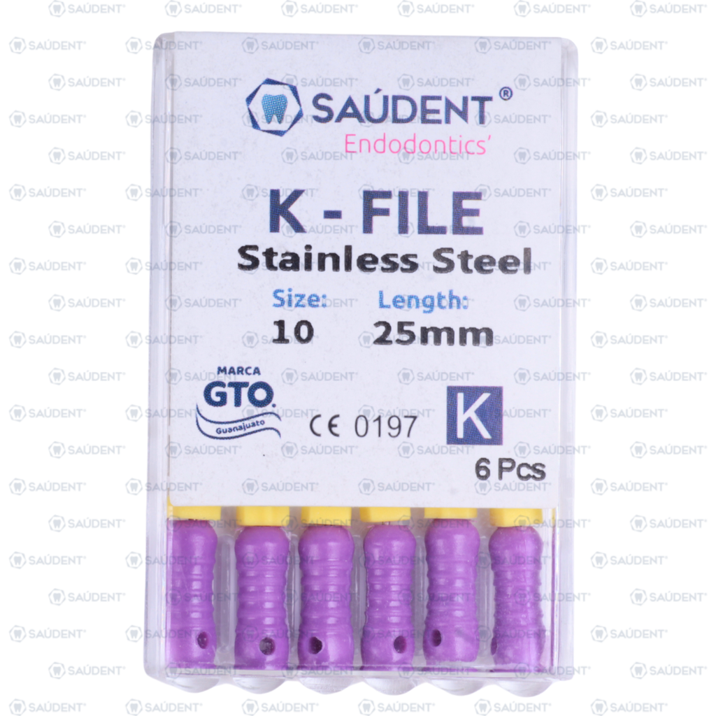 K-FILES STAINLESS STEEL #10 25MM PRE SERIE 6 PZS/PACK